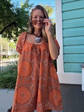 Darling Loungwear The Madeline Set - Burnt Orange Bandana